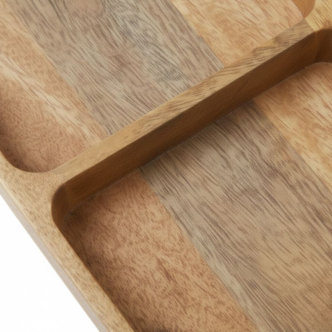 Elegant 2 Cavity Tray for Eco-Friendly Dining